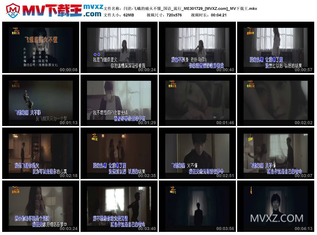 闫洺-飞蛾的痛火不懂_国语_流行_ME301729